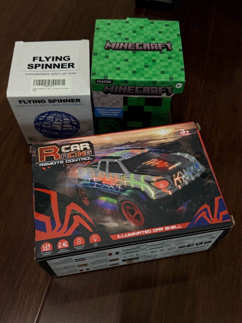 Lots 3pc full Car Racing Remote Control - Black with Neon Multi-Color Graphics